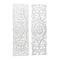 Set of 2 White Mango Wood Farmhouse Abstract Wall Decor, 16" x 48"